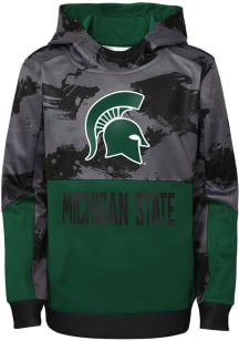 Michigan State Spartans Youth Green Covert Long Sleeve Hoodie