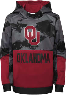 Oklahoma Sooners Boys Red Covert Long Sleeve Hooded Sweatshirt