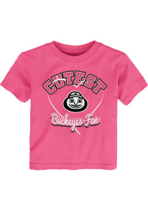 Ohio State Buckeyes Infant Girls Cutest Short Sleeve T-Shirt Pink
