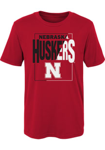 Nebraska Cornhuskers Boys Red Coin Toss Short Sleeve T-Shirt