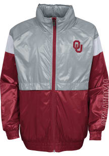 Oklahoma Sooners Youth Cardinal Goal Line Stance Light Weight Jacket