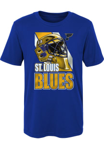 St Louis Blues Boys Blue Bucket Head Short Sleeve T-Shirt