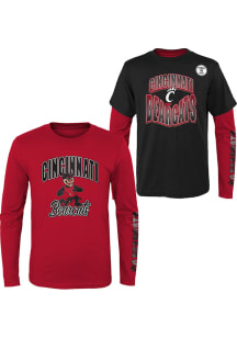 Cincinnati Bearcats Youth Red Game Day 3-In-1 Long Sleeve T-Shirt