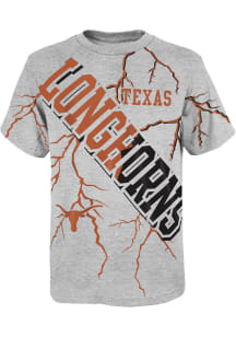 Texas Longhorns Youth Grey Highlights Short Sleeve T-Shirt