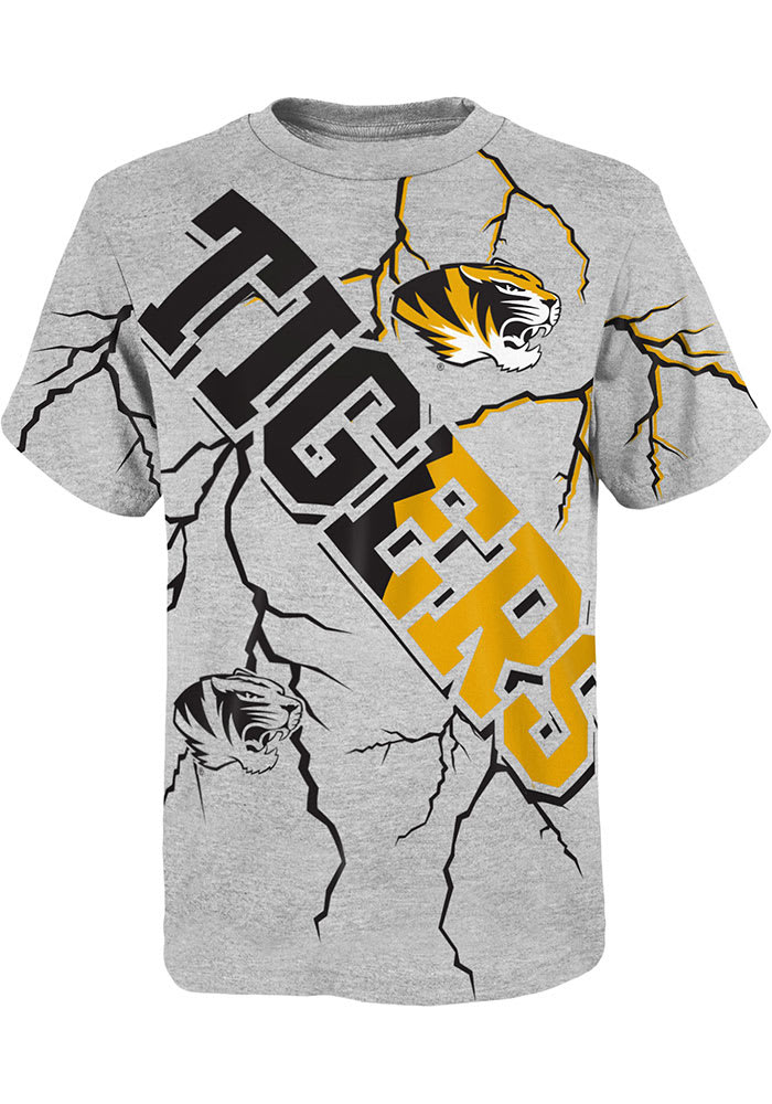 Missouri Tigers Boys Grey Highlights Short Sleeve T-Shirt