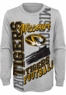 Missouri Tigers Youth Grey Game Day Vibes Long Sleeve T-Shirt