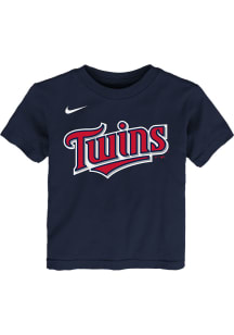 Nike Minnesota Twins Toddler Navy Blue Wordmark Short Sleeve T-Shirt