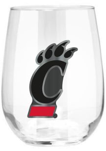 Cincinnati Bearcats 15oz Emblem Stemless Wine Glass