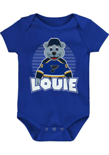 St Louis Blues Baby Blue Mascot Pride Short Sleeve One Piece
