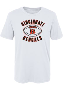 Cincinnati Bengals Boys White Little Kicker Short Sleeve T-Shirt