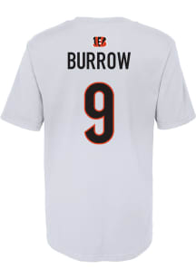 Joe Burrow  Cincinnati Bengals Boys White Mainliner NN Short Sleeve T-Shirt