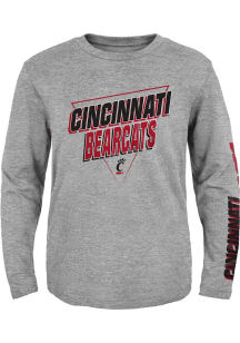 Cincinnati Bearcats Boys Grey For My Team Long Sleeve T-Shirt