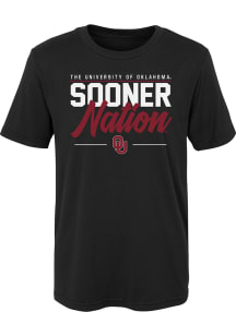 Oklahoma Sooners Boys Black Institutions Slogan Short Sleeve T-Shirt