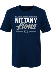 Penn State Nittany Lions Boys Navy Blue Institutions Slogan Short Sleeve T-Shirt