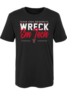 Texas Tech Red Raiders Boys Black Institutions Slogan Short Sleeve T-Shirt