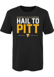 Pitt Panthers Boys Black Institutions Slogan Short Sleeve T-Shirt