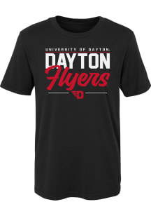 Dayton Flyers Boys Black Institutions Slogan Short Sleeve T-Shirt