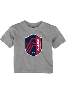 St Louis City SC Infant Primary Logo Short Sleeve T-Shirt Grey