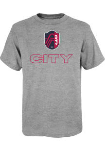 St Louis City SC Boys Grey Royal Steel Short Sleeve T-Shirt
