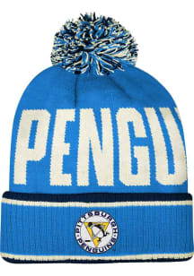 Pittsburgh Penguins Black Reissue Large Rib Cuff Youth Knit Hat