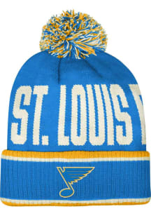 St Louis Blues Blue Reissue Large Rib Cuff Youth Knit Hat