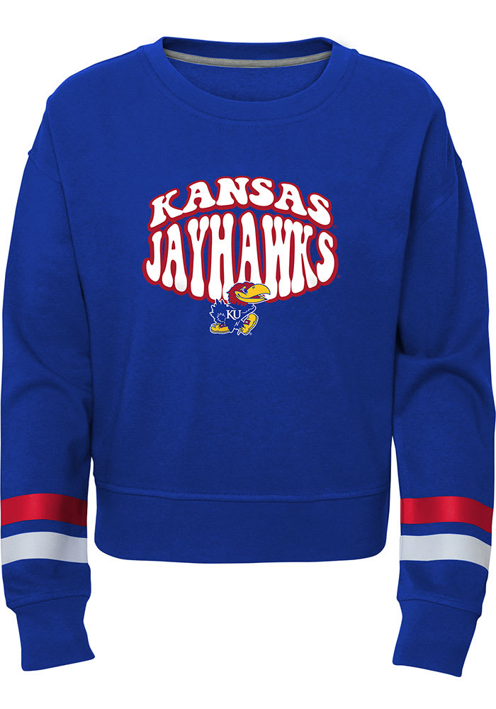Kansas Jayhawks Girls Blue That 70s Show Long Sleeve Sweatshirt