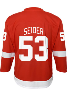 Moritz Seider  Detroit Red Wings Youth Red Replica Home Hockey Jersey