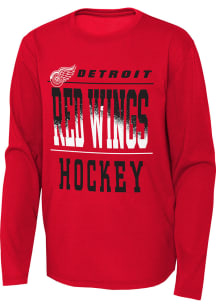 Detroit Red Wings Youth Red Barnburner Long Sleeve T-Shirt