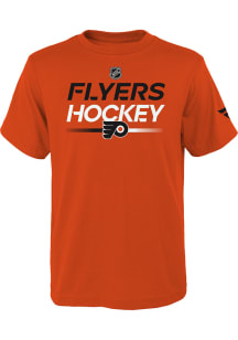 Philadelphia Flyers Boys Orange Apro Wordmark Short Sleeve T-Shirt