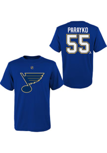 Colton Parayko St Louis Blues Youth Blue Flat NN Player Tee