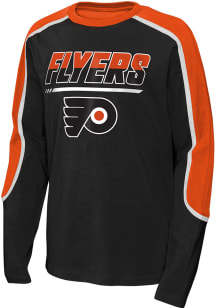Philadelphia Flyers Boys Orange Pro Assist Long Sleeve Fashion T-Shirt