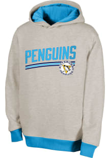 Pittsburgh Penguins Youth White Timeless Long Sleeve Hoodie
