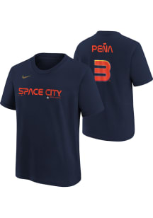 Jeremy Pena Houston Astros Youth Navy Blue Fuse City Connect Player Tee