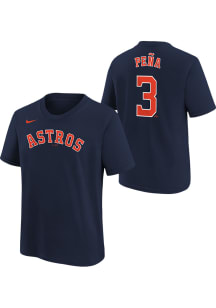 Jeremy Pena Houston Astros Youth Navy Blue Nike Home Name and Number Player Tee