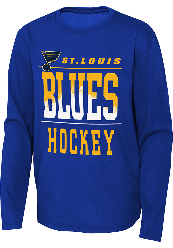 Outerstuff Toddler Blue/Heather Gray St. Louis Blues Play by Pullover Hoodie & Pants Set Size:3T