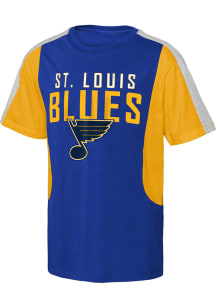 St Louis Blues Youth Blue Compelling Slapshot Short Sleeve Fashion T-Shirt