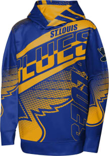 St Louis Blues Youth Blue Home Ice Advantage Long Sleeve Hoodie
