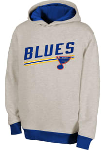 St Louis Blues Youth White Timeless Long Sleeve Hoodie