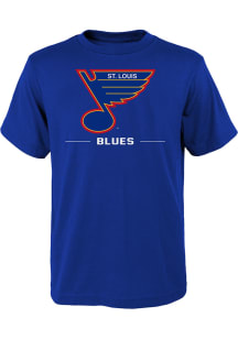 St Louis Blues Boys Blue Reissue Short Sleeve T-Shirt