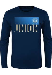 Philadelphia Union Youth Navy Blue Gameday Play Long Sleeve T-Shirt