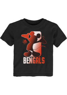 Cincinnati Bengals Toddler Black Cross Fade Short Sleeve T-Shirt