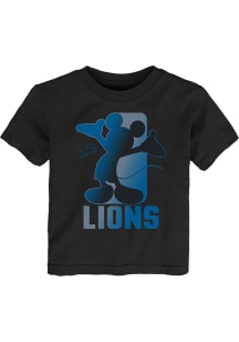 Detroit Lions Toddler Black Cross Fade Short Sleeve T-Shirt