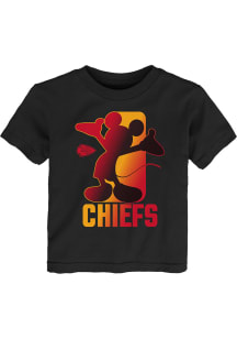 Kansas City Chiefs Toddler Black Cross Fade Short Sleeve T-Shirt
