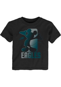 Philadelphia Eagles Toddler Black Cross Fade Short Sleeve T-Shirt