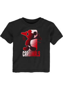St Louis Cardinals Toddler Black Cross Fade Short Sleeve T-Shirt