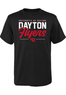 Dayton Flyers Youth Black Institutions Slogan Short Sleeve T-Shirt