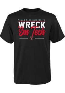 Texas Tech Red Raiders Youth Black Institutions Slogan Short Sleeve T-Shirt