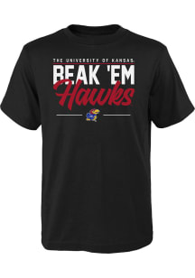 Kansas Jayhawks Youth Black Institutions Slogan Short Sleeve T-Shirt