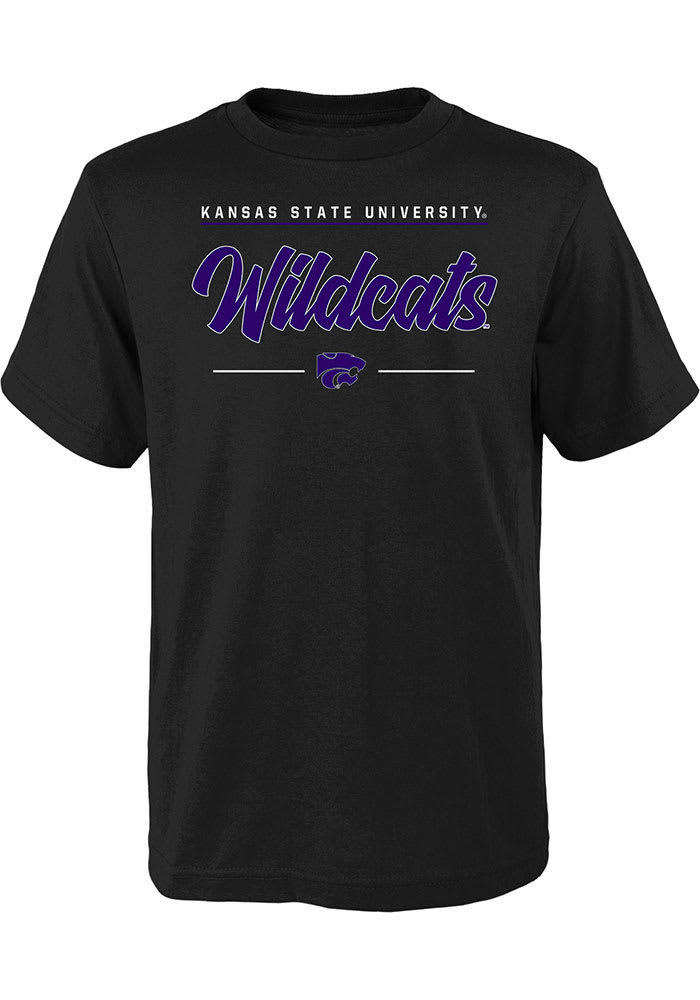 K-State Wildcats Youth Black Institutions Slogan Short Sleeve T-Shirt