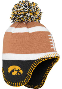 Iowa Hawkeyes Brown Football Head Knit Youth Knit Hat